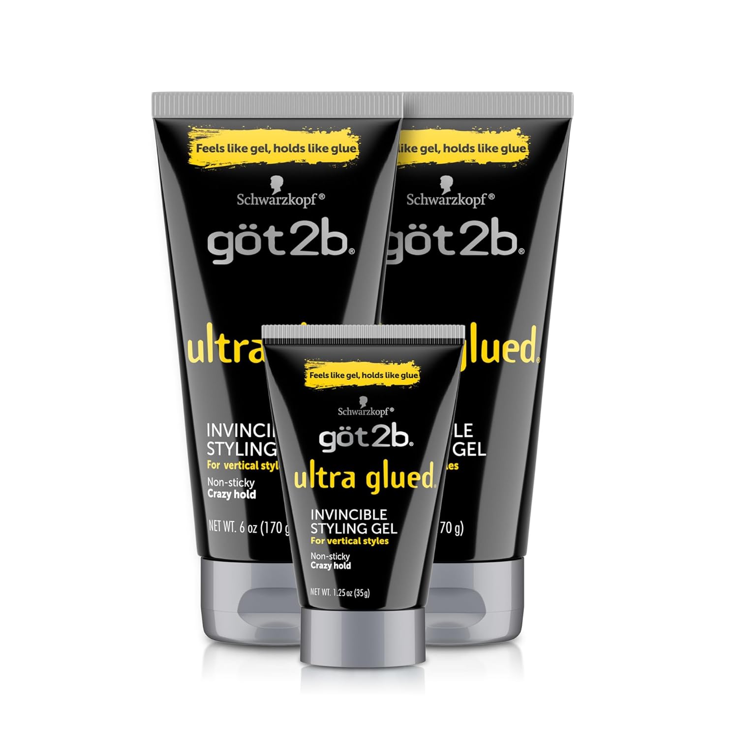 Got2B Ultra Styling Spiking Hair Gel - 2 tubos de 170g e 1 tubo 35