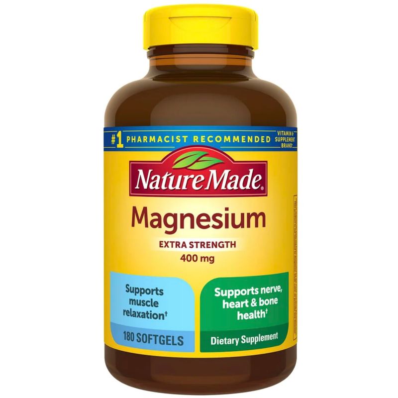 Nature Made Magnésio Extra Forte 400mg, 180 Cápsulas de Gel